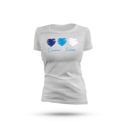 Dresdner Eislöwen - Frauen T-Shirt - Herzen - grau
